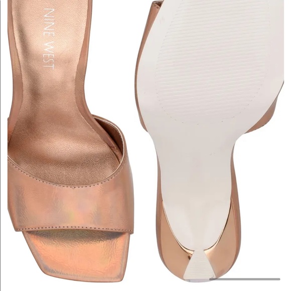 Nine West- Neon Sleek Slide Sandal in rose gold2- Size 8M - Picture 11 of 11